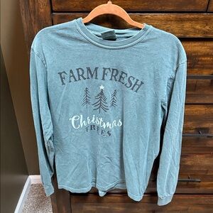 Farm Fresh Christmas Trees Long Sleeve Tee - Green